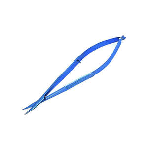 Tijeras de Tenotomía Westcott con Puntas Curvas y Cónicas, Instrumento Quirúrgico Azul, Aprobado por la CE, Uso Manual en Clínicas Quirúrgicas, Cirugía General - Product Image 1