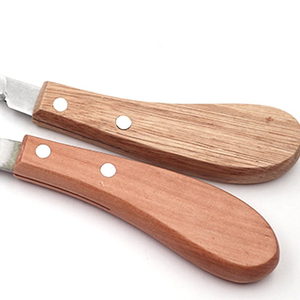 Cuchillo Ergonómico para Pezuñas, Hoja de Acero Inoxidable, Mango de Madera, Herramienta Agrícola para el Cuidado de Pezuñas de Caballos, Ovejas, Cabras, Ganado - Product Image 3