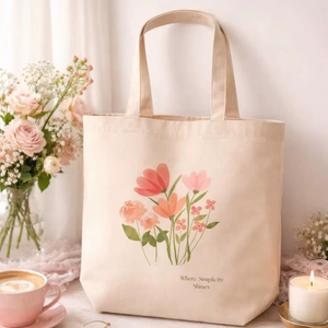 Eco Friendly Cotton Canvas Tote <b>Bag</b> <b>Foldable</b> Reusable Shopping Carry <b>Bag</b> Travel Friendly Use - Product Image 1