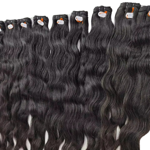 Cabello Natural remy virgen rizado, tejido de la india Extensión de cabello natural remy, precio de descuento - Product Image 1