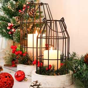 Vintage Metal <b>Candle</b> <b>Holder</b> Lantern Decorative Hollow <b>Candle</b> Stand For Home Wedding Party Table Garden Decoration - Product Image 1