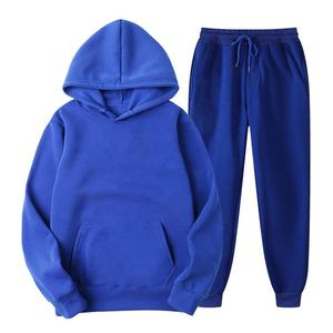 Conjunto de sudadera con capucha de manga larga para hombre y mujer, ropa deportiva informal con capucha para gimnasio, chándal personalizado, 2 uds. - Product Image 2