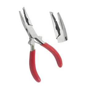 Alicates de punta fina para pesca, acero inoxidable, mordazas dentadas, mangos de PVC con resorte, herramienta de crimpado para fabricación de joyas, 115 mm, 5.12 pulgadas, Zet - Product Image 4