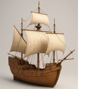 Barco de Madera Náutico, Pieza Decorativa del Patrimonio Marítimo, para Interiores Marítimos, Exhibiciones de Coleccionistas Costeros e Inspiración Marina - Product Image 6