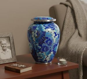 Elegant Royal Brass Adult Cremation Funeral Memorial Urn <b>Ash</b> <b>Keepsake</b> Holder Featuring Secure Decorative Threaded Closure - Product Image 3