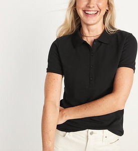 Polo de Golf para Mujer, Personalizable con Logotipo, Manga Corta, 100% Poliéster, Secado Rápido, Alta Calidad, al por Mayor, Estilo Deportivo, Color Negro - Product Image 6