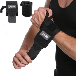 Custom Logo Elastic Weightlifting Wrist Wraps Gym Fitness Support <b>Straps</b> High Quality Powerlifting Bands Wholesale - Product Image 1