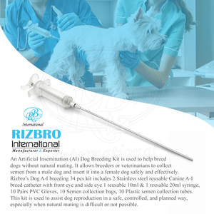 ชุดอุปกรณ์ผสมเทียมสุนัขแบบใช้ซ้ำได้ 34 ชิ้น ยี่ห้อ Rizbro International ได้รับการรับรองมาตรฐาน ISO CE สำหรับสุนัขพันธุ์เล็ก/กลาง - Product Image 6