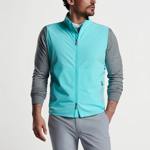 Chaleco Deportivo Ligero para Hombre, Color Turquesa, con Cierre, Cuello Alto, Sin Mangas, Resistente al Agua, ODM - Product Image 1