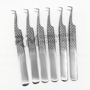 Pince à épiler professionnelle RMI en acier inoxydable de haute qualité, pointe à 75 degrés, logo personnalisé, pour extensions de cils - Product Image 2