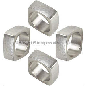 Servilletero de metal de acero inoxidable minimalista para eventos de oficina contemporáneos configuraciones de mesa de restaurante modernas para el hogar informal - Product Image 5