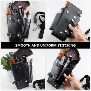 MARI INSTRUMENTS MARI-M-0731 Barber Salon Holster PU <b>Leather</b> Black Professional Durable Multi-Pocket Shoulder Styling <b>Tools</b> - Product Image 4