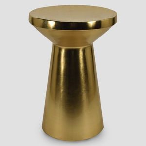 Elegante Mesa Auxiliar de Metal con Acabado Dorado, Mueble Moderno de Lujo, Mesa Decorativa para el Hogar - Product Image 4