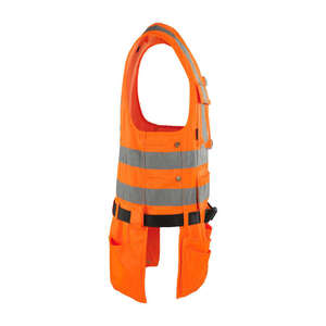 Gilet de travail multi-poches avec logo personnalisé, gilet de sécurité réfléchissant en polyester, uniforme pour le personnel des supermarchés, entrepôts, gilets pour les bénévoles - Product Image 4