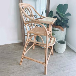Sillas altas de caña natural, sillas altas de ratán hechas a mano, más vendidas, silla de alimentación para bebés y niños pequeños - Product Image 3
