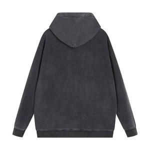 Sweat-shirt à capuche vintage pour homme de qualité supérieure, lavage à l'acide, personnalisé, en coton pur, tricoté de haute qualité, anti-rides, pour l'hiver - Product Image 2