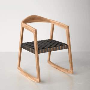 Silla Mecedora Moderna de Madera de Teca Sólida, Hecha a Mano, para Patio o Jardín, Mueble de Lujo Resistente, Proveedor de Muebles - Product Image 1