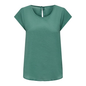 Camiseta de Manga Corta Lisa con Cuello Redondo y Manga Casquillo, Ajuste Holgado, Casual, de Verano, Venta al por Mayor - Product Image 3