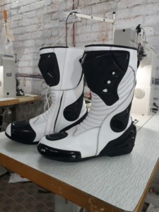 Botas de Motocicleta de Cuero, Zapatos de Carreras de Motocicleta, Zapatos Deportivos de Motocicleta de Cuero Transpirables e Impermeables - Product Image 3