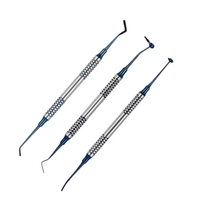 Juego de Instrumentos Dentales Premium de Titanio Azul para Restauraciones, Kit de Escultura de Acero Inoxidable Antiadherente - Product Image 2