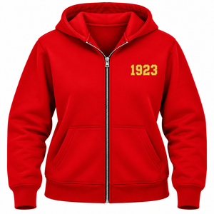 Sweat-shirt à capuche zippé pour femme PDK avec broderie du blason, confortable et tendance, avec poches avant - Product Image 3
