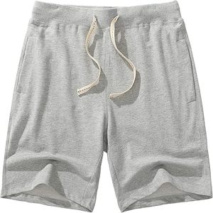 Shorts de sport décontractés en coton écologique pour hommes, taille élastique, respirants, légers, imperméables, séchage rapide, longueur genou - Product Image 5
