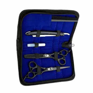 Kit de Barbier Professionnel : Ciseaux et Lames Noires pour Salon de Beauté – Ciseaux de Démêlage pour Adultes – Prix de Gros - Product Image 6