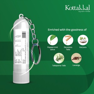 Arya Vaidya Sala Kottakkal Ashwas Inhaler Spray Herbal pour le Soulagement Nasal des Adultes avec Porte-clés Intégré - Product Image 4