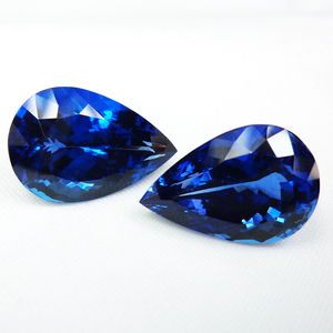 Par de Tanzanitas Facetadas en Forma de Pera, Calidad 3A, Calidad Premium, Aprox. Piedras Preciosas Azules de 14 Quilates para la Elaboración de Joyería Fina por PDM Gems - Product Image 2
