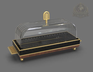 Stainless Steel Square Rectangular <b>Cake</b> <b>Dome</b> Display Cloche with Base Eco-Friendly Food Cover - Product Image 1
