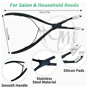 Kit d'outils de pose d'extensions capillaires de qualité supérieure : pinces, aiguilles de tirage, outils à boucles, clips et perles pour application professionnelle en salon - Product Image 4