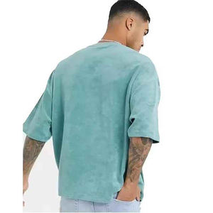 T-shirts pour hommes de haute qualité, 100% coton, poids lourd, effet délavé, coupe ample, personnalisés, respirants, col rond, avec impression - Product Image 2