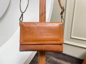 Sac à main vintage de couleur marron élégant sac à bandoulière en cuir véritable Crunch sacs à bandoulière multi-usages de haute qualité pour femmes - Product Image 2