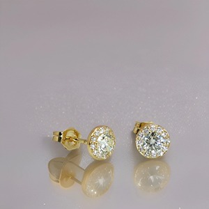 Roy Diamond RE 091 1.24 Carat 18K Gold Plated <b>Emerald</b> Cut Mixed Shape Simulated Diamond <b>Drop</b> Stud <b>Earrings</b> Luxury Modern - Product Image 2