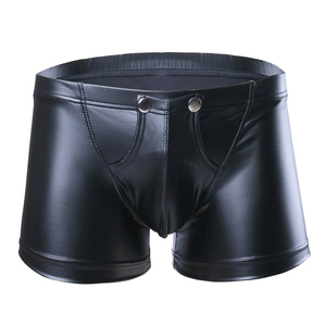 Slim Fit <b>Men</b> Faux Leather Cheeky Buckled Boxer Shorts <b>Trunks</b> Lingerie Underwear Clubwear Premium Quality Fashion Raccoon Sports - Product Image 1