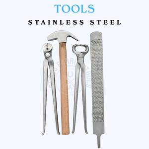 Juego de Herramientas Profesionales para Herrador: Martillo para Clavos, Lima de Doble Cara, Alicates de Acero Afilado para Pezuñas, Herramienta para Quitar Clavos en Estuche - Product Image 3