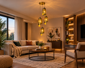 Lámpara Colgante Daystar Trade de 120W, 3500K, Blanco Cálido, Estilo Contemporáneo, Patrón Cuadrado, CRI 80, Luminaria de Techo Interior Antideslumbrante - Product Image 3
