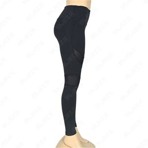 Leggings de yoga à la mode extensible dans les quatre sens de bonne qualité Leggings de gymnastique taille haute pour femmes Leggings de yoga taille élastique panneau en maille - Product Image 5