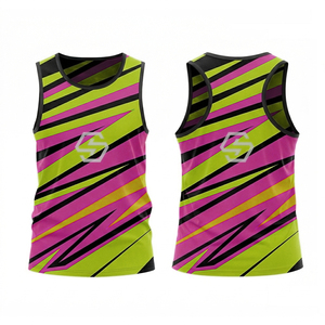 OEM Service Custom <b>Singlet</b> Tank Tops 100% Polyester Sports Breathable Quick Dry Unisex Sublimation Print <b>Running</b> <b>Singlets</b> - Product Image 2