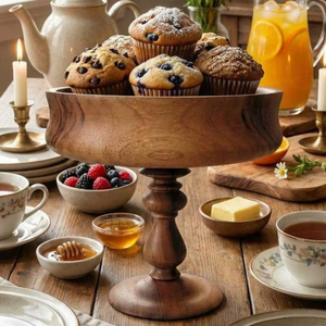 Soporte para pasteles especial para Eid, bandeja para postres, bandeja para servir, estilo rústico vintage, artesanía hecha a mano, utensilios de cocina, centro de mesa para comedor - Product Image 1