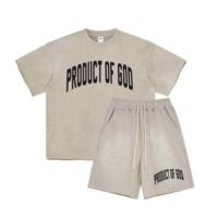 Ensemble short et t-shirt homme 2 pièces été, logo personnalisé, vente en gros usine, essentiel, imprimé