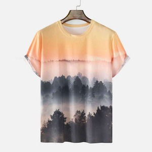 T-shirts pour hommes, design tendance personnalisé, sublimation, légers, 100% spandex/polyester, coupe ajustée, toutes tailles, col rond - Product Image 1