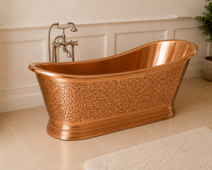 Baignoire ovale autoportante Daystar Trade en cuivre, de luxe, artisanale, classique, pour adultes, durable, sans couvercle - Product Image 4