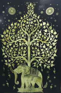 LOWELLCRAFT Fournisseur en gros de nappes brodées très vendues, 100% coton, motif imprimé, décoration murale pour la maison, style musulman - Product Image 3