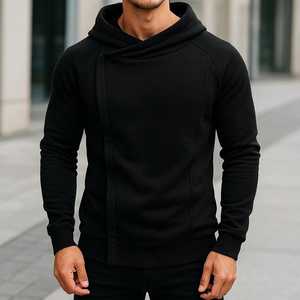 Sudadera con Capucha para Hombre, con Forro, Diseño de Bloques de Color, Estilo Casual, con Cordón Ajustable, 100% Poliéster Felpa, para Invierno - Product Image 5