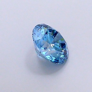 Diamant CVD cultivé en laboratoire, forme ronde, bleu vif fantaisie, clarté VS2, polissage excellent, pierre précieuse brute brillante pour joaillerie fine. - Product Image 4