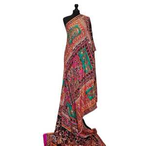 Traditional Mirror Work <b>Embroidered</b> <b>Shawl</b> for Women | scarves <b>shawls</b> & hijab Ethnic Boho Fashion Wrap All Seasons Customized Set - Product Image 1