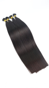 I-Tip Virgin Vietnamese Straight Double Drawn Machine Double Weft Wholesale Hair Extensions Perm-Friendly No <b>Tangle</b> Free - Product Image 2