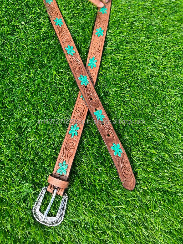Brown With Turquoise Tooling