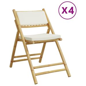 Ensemble de 4 chaises de bistrot blanc crème pour mobilier de patio pour espaces extérieurs - Product Image 2